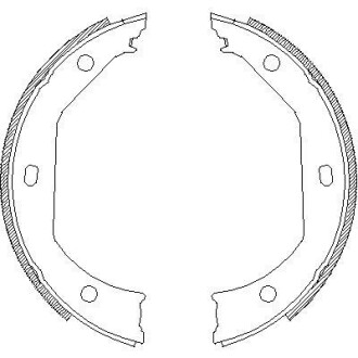 Колодки ручного гальма BMW 3(E46,E90-92) 00-13/5(E39) 95-04/X1(E84) 09-15 (ATE) - (34416761292, 34411163988, 34111163988) WOKING Z4716.00