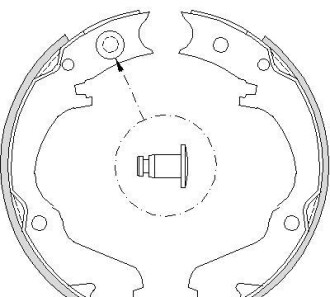 Комплект тормозных колодок, стояночная тормозная система - WOKING Z4734.00