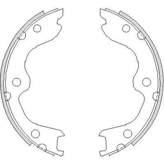 Гальмова колодка, стоянкове гальмо - ((D40F0AR025, D40F0AR06K, 440608J00A, 440608J026, 5814062003)) WOKING Z4738.00