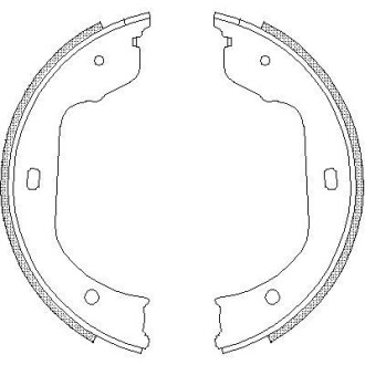 Колодки стояночного тормоза (Remsa) BMW 5e60 X5e70 7e65 - (34411165962, 34416756538, 34416761293) WOKING Z4740.00