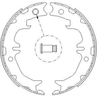 Колодки ручного гальма Lexus RX/IS/GS 93-08, Avensis/Previa/Rav4 90-06 - (4654028010, 4654044010, 4654050010) WOKING Z4742.00