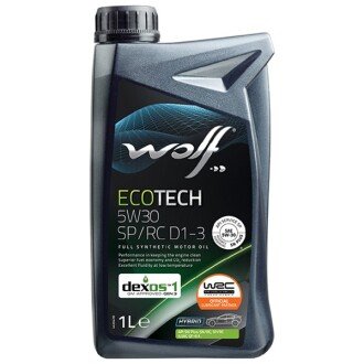 Моторна олива EcoTech SP/RC D1-3 5W-30, 1 л - Wolf 1049900