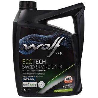 Моторна олива EcoTech SP/RC D1-3 5W-30, 4 л - Wolf 1049901