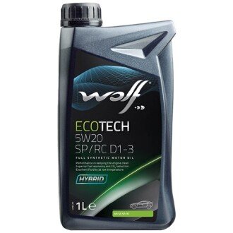 Моторна олива EcoTech SP/RC D1-3 5W-20, 1 л - Wolf 1050523