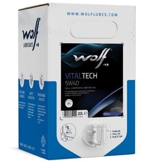 Моторное масло VitalTech 5W-40, 20 л - Wolf 1051076