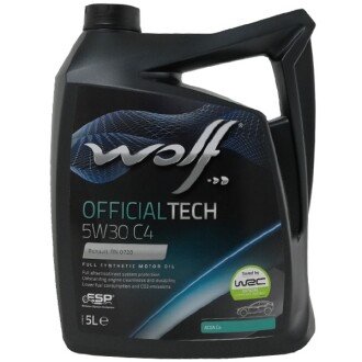 Моторна олива OfficialTech C4 5W-30, 5 л - Wolf 8308512