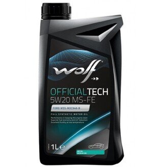 Моторна олива OfficialTech MS-FE 5W-20, 1 л - Wolf 8329975