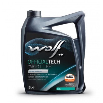 Моторна олива OfficialTech LL FE 0W-20, 5 л - Wolf 8331336