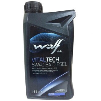 Моторна олива VitalTech B4 Diesel 5W-40, 1 л - Wolf 8333903