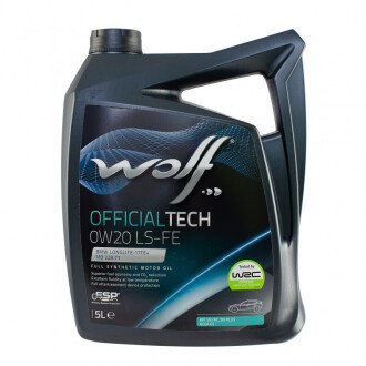 Моторна олива OfficialTech LS-FE 0W-20, 5 л - Wolf 8339479