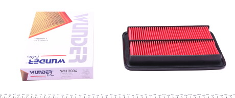 Фильтр воздушный Mazda 626 V 91-07 - ((FS0513Z409U, FS1113Z409A, AY120MA024, FS1113Z40, F32Z9601AA)) WUNDER FILTER WH 2034