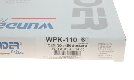 Фото 3 - Фильтр салона WUNDER FILTER WPK 110 (WPK110)