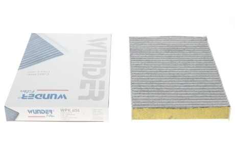 Фильтр салона Citroen C2/C3/C4/Peugeot 307/308 00- (угольный) - WUNDER FILTER WPK 406