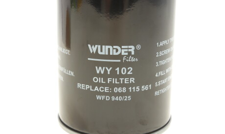 Фото 2 - Масляний фільтр WUNDER FILTER WY 102