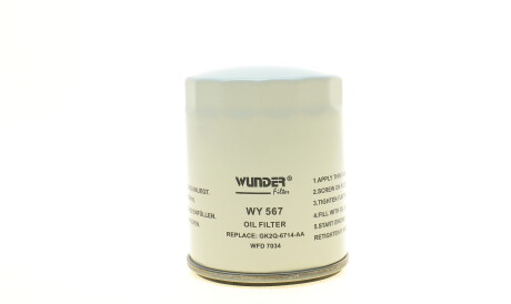 Фото 3 - Масляний фільтр WUNDER FILTER WY 567 (WY567)