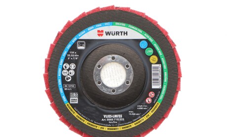 Круг зачисной/лепестковый 125x22,"Круг зачисний/пелюстковий 125x22 - WURTH 0585710322