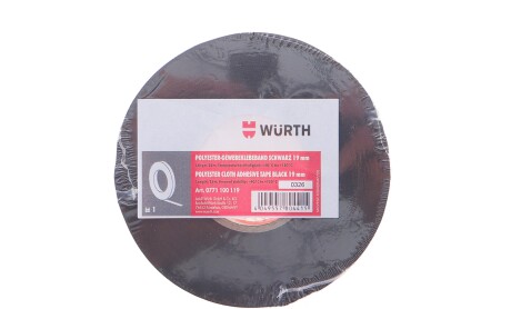 Лента клейкая двухсторонняя черная 19mmx25m - WURTH 0771100119