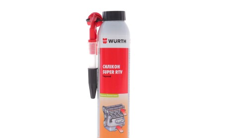 Герметик силиконовый (-60°C+ 260°C) SUPER-RTV (200ml) (черный) - WURTH 08933311
