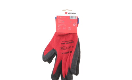 Перчатки с латексным покрытием (8) RED LATEX GRIP - WURTH 0899408208