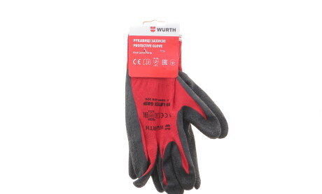 Перчатки с латексным покрытием (9) RED LATEX GRIP - WURTH 0899408209