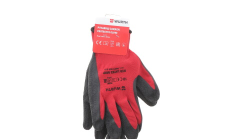 Перчатки с латексным покрытием (10) RED LATEX GRIP - WURTH 0899408210