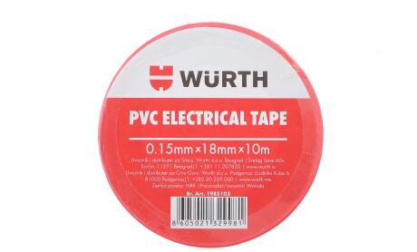 Изолента красная (18mmx10m) - WURTH 1985103