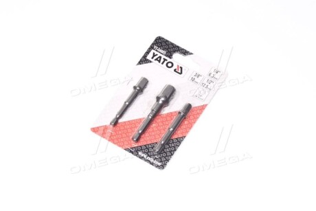 Тримачі-адаптери головок 1/4" 1/4" 3/8" - YATO YT04685