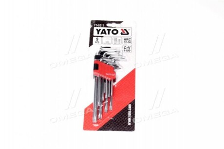 Набір ключів Torx 9 предметів T10-T50 - YATO YT0511