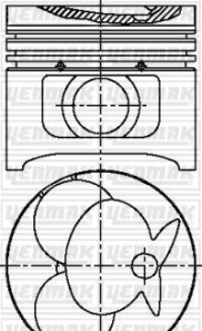 Поршень с кольцами і пальцем DB Sprinter 2.9 D (размер отв. 89 / STD) (OM 601.900/940-943/970 OM 602) - YENMAK 31-03617-000