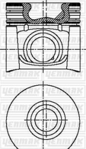 Поршень с кольцами і пальцем CITROEN Jumper 2.8HDI (размер отв. 94.4 / STD) (8140.43S EURO3 / SOFIM Hp TCA EURO3) - YENMAK 31-03692-000