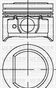 Ford поршень с кольцами і пальцем (размер отв. 76,00/std) escort fiesta 1,6 (zh16 zetec e) - YENMAK 31-03769-000