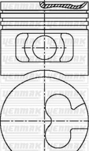 Поршень с кольцами і пальцем (размер отв. 82.50/STD) FORD Escort, Fiesta 1.8D (RTA/RTG/RTK/RTC/RTB/RTD/RTJ) - YENMAK 31-03778-000