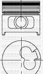 Поршень з кільцями і пальцем (размір отв. 82.50/STD) OPEL Astra F/G, Vectra A (1,7D/DR, X1,7DTL) - YENMAK 31-03799-000