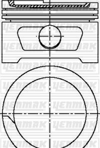 Поршень с кольцами і пальцем (размер отв. 79,00/STD) OPEL ASTRA F 1.6 (4цил.) (C 1.6 NZ, X 16 SZ, X 16 SZR) - (90297083, 90298778, 623180) YENMAK 31-03803-000