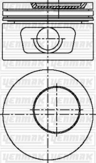 Поршень с кольцами і пальцем (размер отв. 84,80/STD) OPEL VECTRA A 1.8 (4цил.) (1.8SV, 1.8SEH, 1.8SE) - YENMAK 31-03804-000