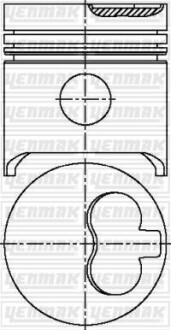 Поршень с кольцами і пальцем (размер отв. 83 / STD) CITROEN 1.9D (4цл.) (XUD 9, XUD 9 A) - YENMAK 31-03879-000