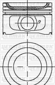 Поршень с кольцами і пальцем (размер отв. 83 / STD) CITROEN Berlingo 1.8 (4цл.) (XU7 JP K TR) - YENMAK 31-03887-000