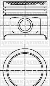 Поршень с кольцами і пальцем PEUGEOT 207 1.4 (размер отв. 75 / STD) (KFX (TU3JP),KFW (TU3JP),KDX (TU3MC) 67-75-90 PS) - YENMAK 31-03888-000