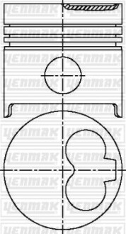 Поршень с кольцами і пальцем (размер отв. 86.00/STD) RENAULT Master Trafic 2.1D -98 (852 A 700, 852 B 710,852 720/750 J 8 S 3330, J 8 …) - YENMAK 31-03907-000