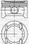 Поршень с кольцами і пальцем CHEVRALET Aveo 1.4 (размер отв. 73.4 / STD) (A14XER) - YENMAK 31-03913-000 (фото 1)