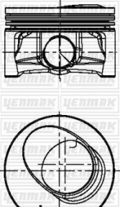 Поршень з кільцями і пальцем (размір (размер отв. 71,01 /STD) AUDI A1/A3 1.2TFSI, SKODA Fabia 1.2TSI, VW Golf/Polo/ Touran 1,2TSI (CBZA/CBZB) - YENMAK 31-03959-000