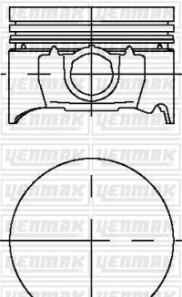 Поршень с кольцами і пальцем (размер отв. 80,60/STD) FROD ESCORT, MONDER 1.8 - 00 (4цл.) (ZH 1.8 ZETEC 103/113 PS) - YENMAK 31-04032-000