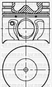 Поршень с кольцами і пальцем (размер отв. 86.01 / STD) FORD MONDEO 2.0TDCI 00- (4цл.) (V185 Duratorq TDI 75-85-100PS, CD132 Duratorq TDI …) - (1218448, 1229990) YENMAK 31-04033-000