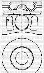 Поршень з кільцями і пальцем (размІр отв. 86.01 / STD) FORD Transit 2.2 TDCI - (6C1Q6K100AAB, 1345478, 1345477) YENMAK 31-04034-000