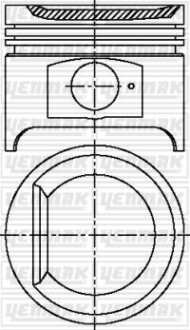Поршень з кільцями і пальцем (розмір отв. 83.00/STD) CITROEN BX 1.6 PEUGEOT 309/405 1.6 - YENMAK 31-04116-000