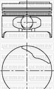 Поршень с кольцами і пальцем (размер отв. 79.5 / STD) RENAULT LOGAN 1.6 (1-й, 2-й цл.) (K7M.702/703/720/744/745/746) - YENMAK 31-04167-000