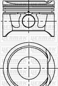 Поршень с кольцами і пальцем (размер отв. 79.5 / STD) (K4M 708 / K4M 710-720 / 95-107-110-116 PS) - YENMAK 31-04171-000