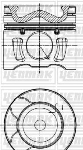 Поршень с кольцами і пальцем (размер отв. 85.00/STD) CITROEN 2.0HDi/BlueHDi 06- (DW10CTED4 2.0 Hdi) - (0628X1, 1608982180, 1683823) YENMAK 31-04194-000