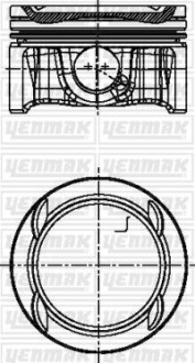 Поршень с кольцами і пальцем (размер отв. 72.50/STD) OPEL Astra J, Corsa, Insignia A, 1.4 09- (A 14 NET TURBO ECOTEC) - YENMAK 31-04195-000