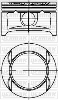 Поршень с кольцами і пальцем (размер отв. 73,40 /STD) OPEL ASTRA G 1.4 (4цл.) (Z1, 4XEP Euro 4) - YENMAK 31-04214-000